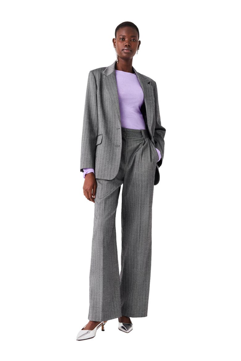 Rhinestone suit jacket, Main, color, Grey