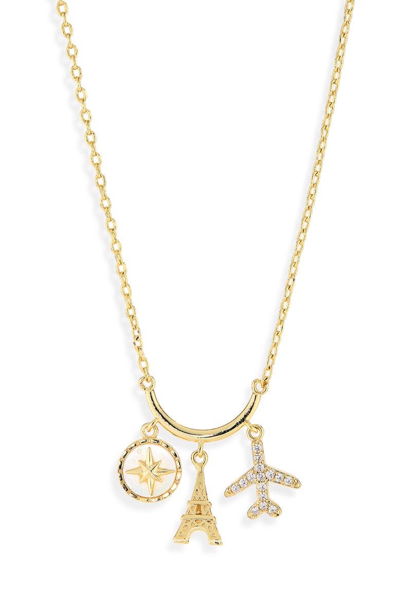 ARGENTO VIVO Paris Charm Necklace, Main, color, Gold