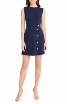 Donna Morgan Button Detail Sleeveless Minidress
