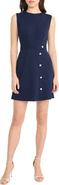 Donna Morgan Button Detail Sleeveless Minidress