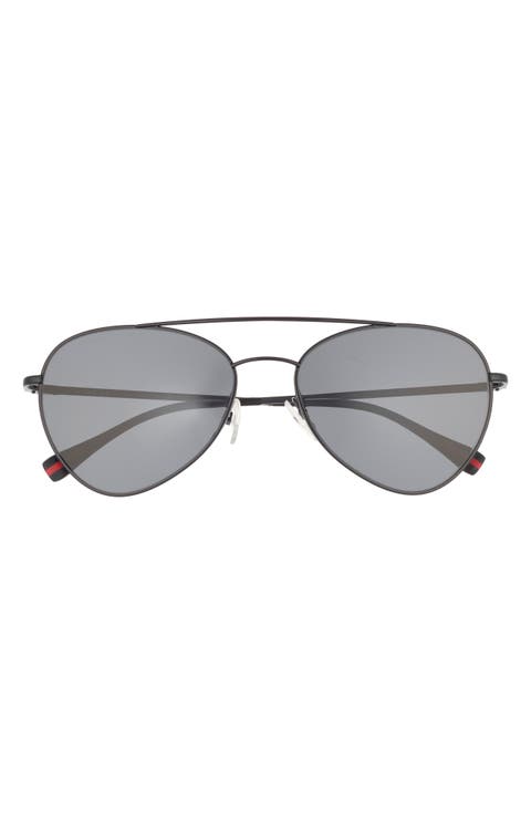 Rossa 57mm Metal Aviator Sunglasses