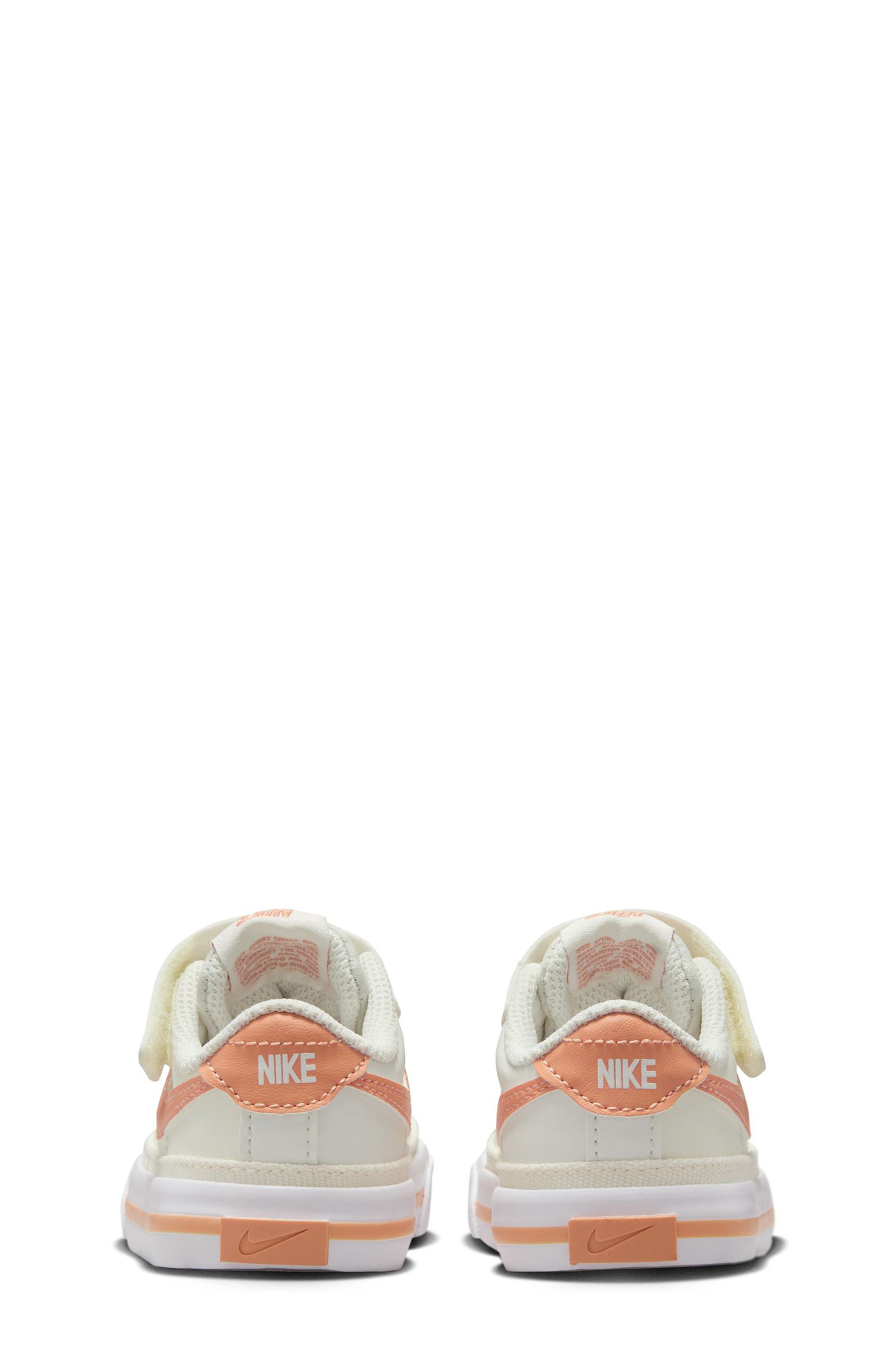 Nike Court Legacy Sneaker, Alternate, color, Sail/ Apricot/ White/ Guava