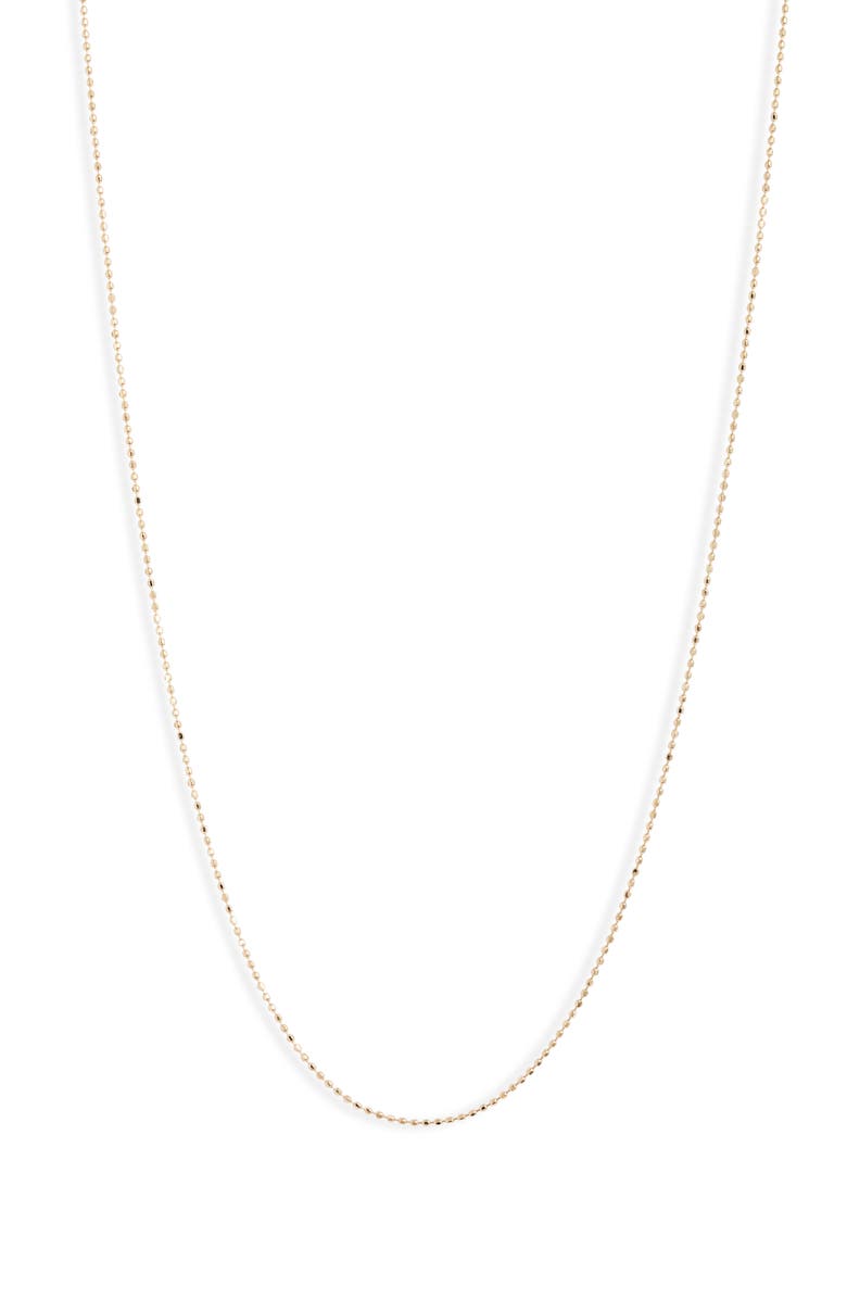 Bony Levy Essentials 14K Gold Beaded Chain Necklace, Main, color, Yellow Gold