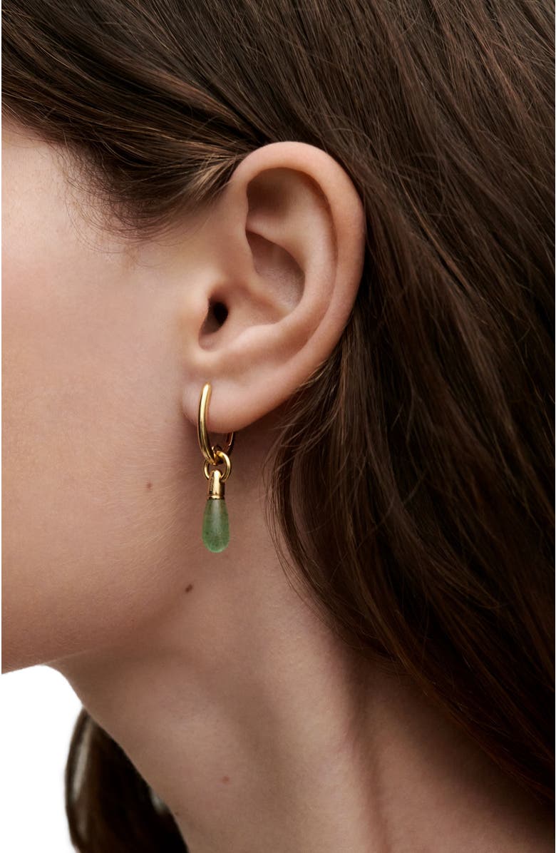 PDPAOLA Jupiter Single Hoop, Alternate, color, Green Aventurine