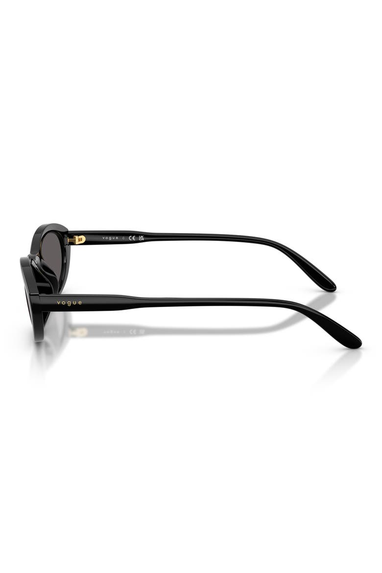 54mm Gradient Oval Sunglasses, Alternate, color, BLACK / BLACK SMOKE