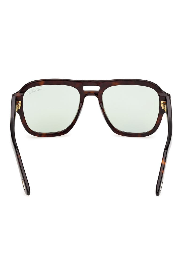 Mason-02 54mm Photochromic Square Navigator Sunglasses, Alternate, color, DARK HAVANA ROSE GOLD/ GREEN
