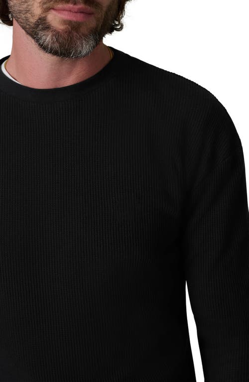 Joe's Waffle Monogram Long Sleeve T-shirt In Black