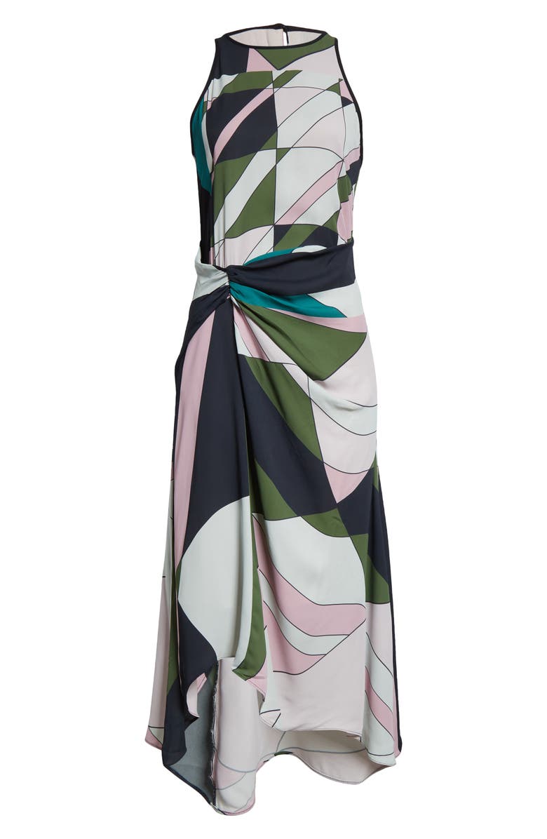 Reiss Avia Sleeveless High-Low Dress, Alternate, color, Green