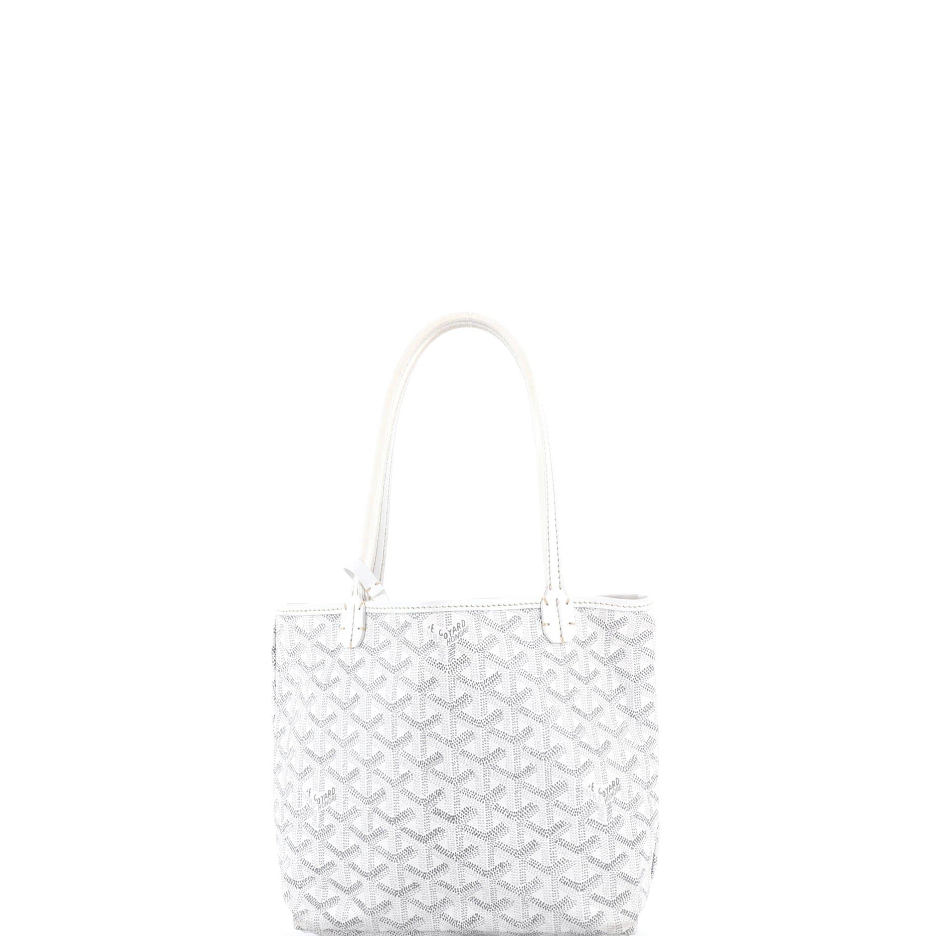 Pre-Owned Goyard Saint Louis Junior Tote Coated Canvas, Main, color, White
