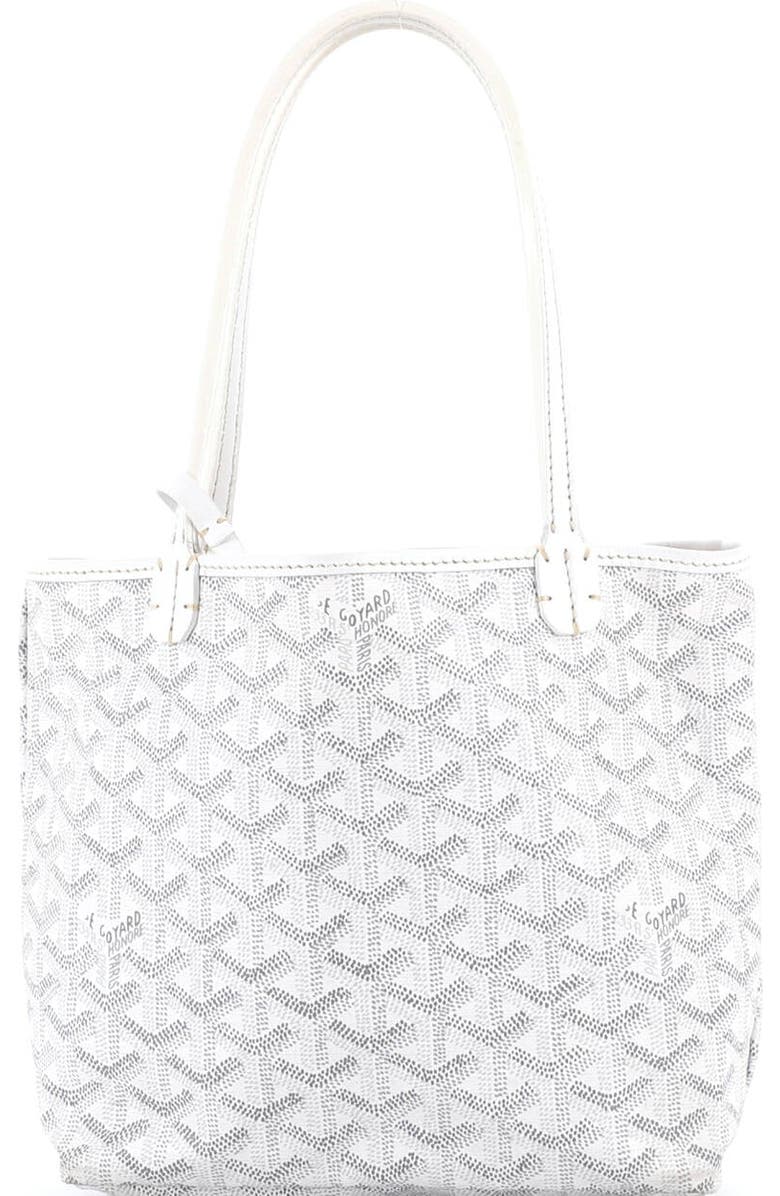 Pre-Owned Goyard Saint Louis Junior Tote Coated Canvas, Main, color, White