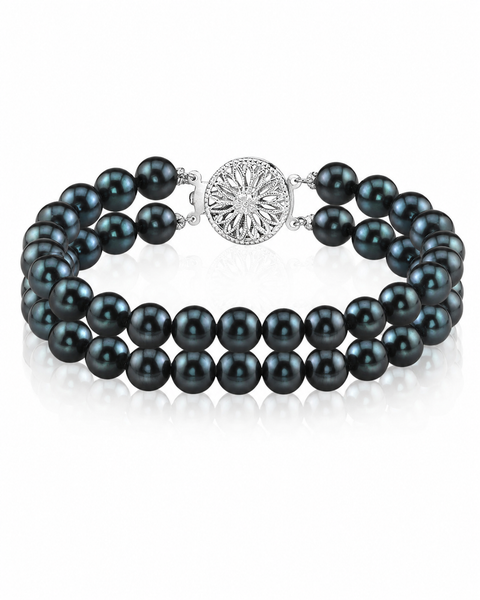 Japanese Akoya Black Double Pearl Bracelet