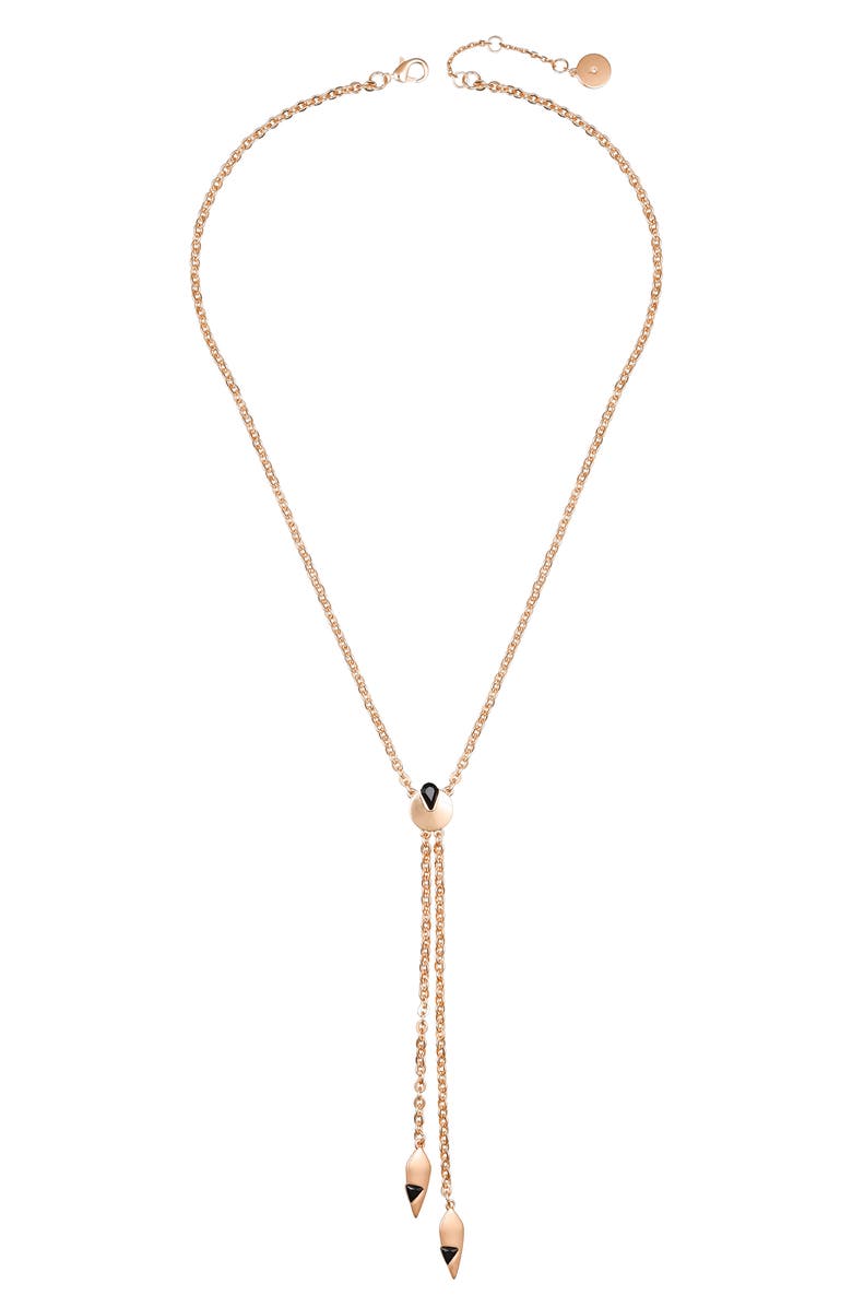 Vince Camuto Pointed Charm Y Necklace, Alternate, color, Gold Tone