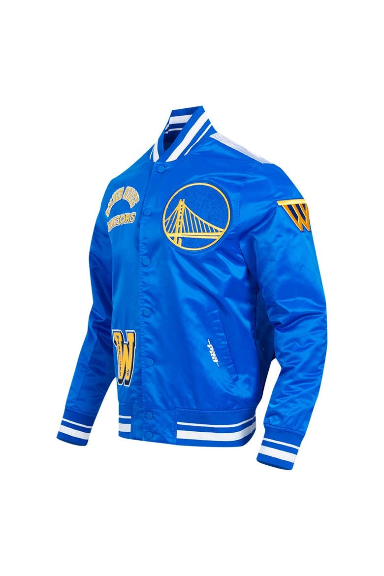 Men's Pro Standard Royal Golden State Warriors Sublimated Satin Full-Snap Jacket, Alternate, color, Royal