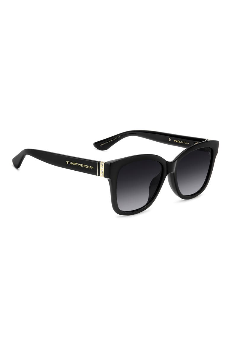 53mm Gradient Square Sunglasses, Alternate, color, BLACK/ DARK GREY