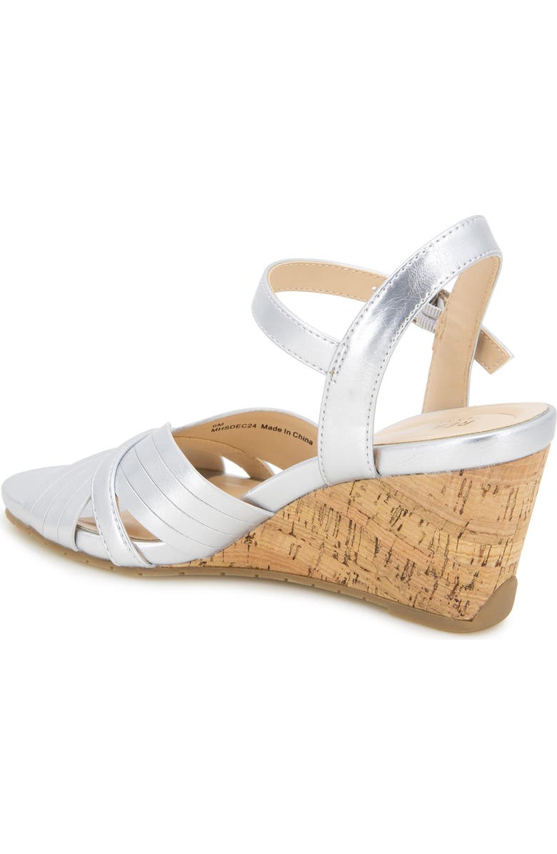 Reaction Kenneth Cole Gomi Wedge Sandal, Alternate, color, Silver