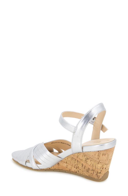 Reaction Kenneth Cole Gomi Wedge Sandal In Silver
