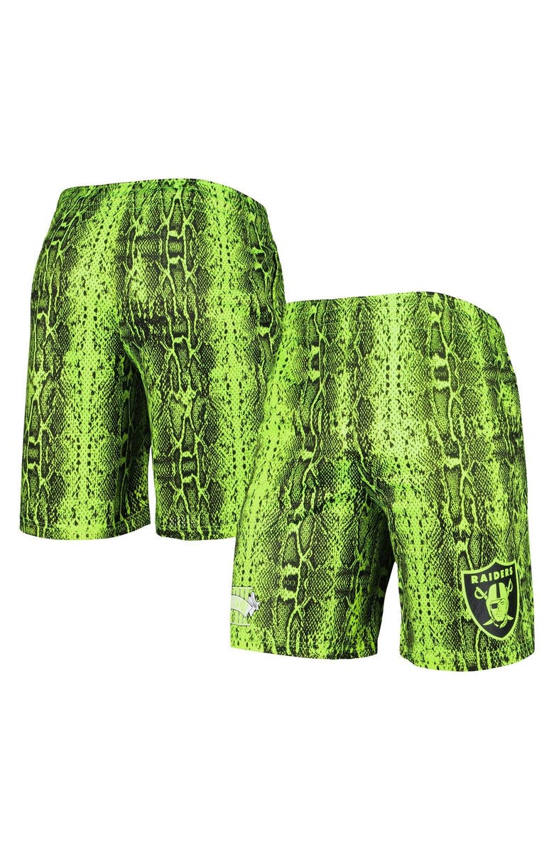 New Era Men's New Era Neon Green Las Vegas Raiders Summer Pop Shorts, Main, color, Neon Green