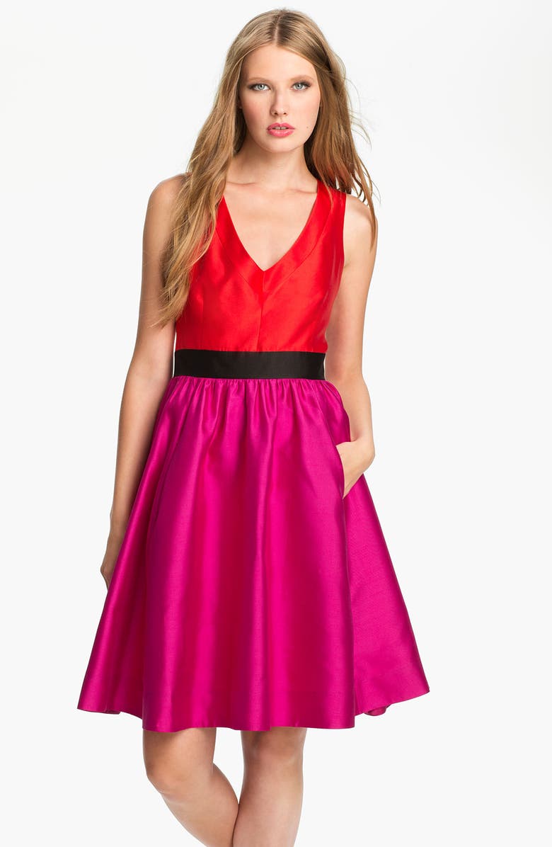 Kate Spade New York 'normandy' silk blend fit & flare dress, Main, color,