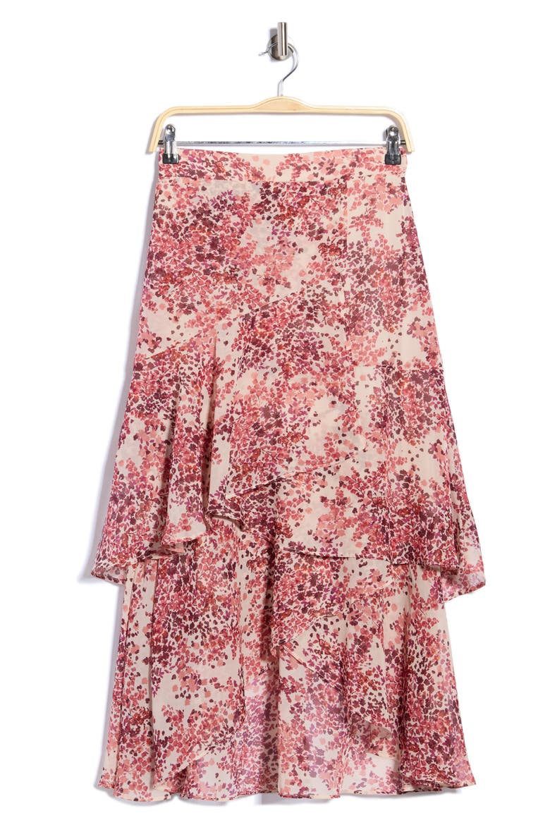 Ruffle High Low Maxi Skirt, Alternate, color, TPE/ MAV