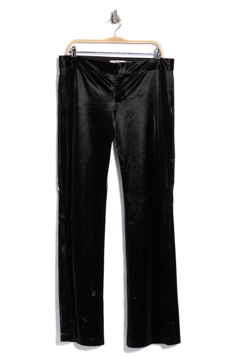 Bella Ultra Low Rise Wide Leg Faux Leather Pants