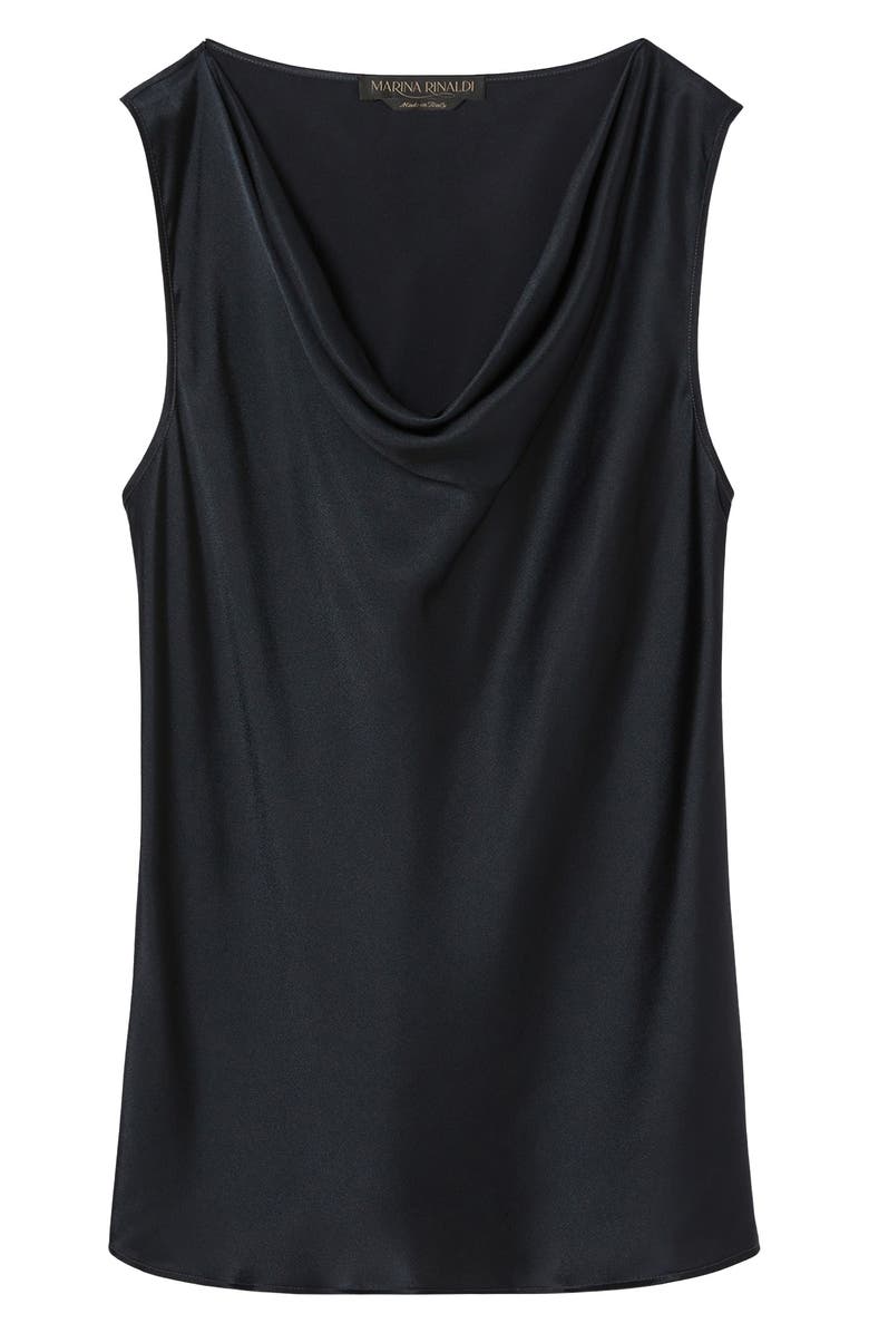 Marina Rinaldi Barolo Cowl Neck Sleeveless Satin Top, Alternate, color, 