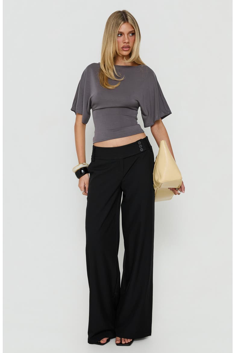 Cedars Low Rise Wide Leg Pants, Alternate, color, BLACK