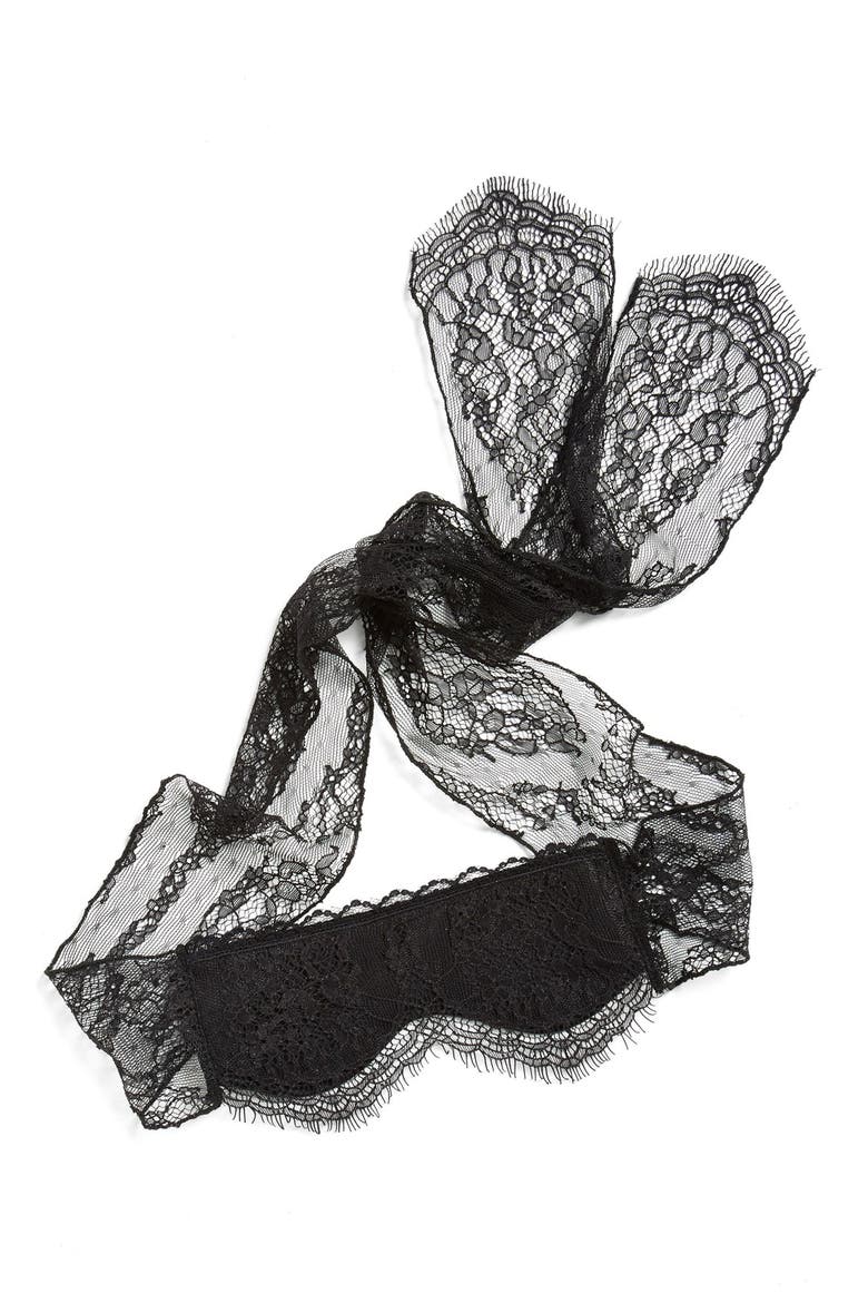 Lace Eye Mask, Main, color, BLACK