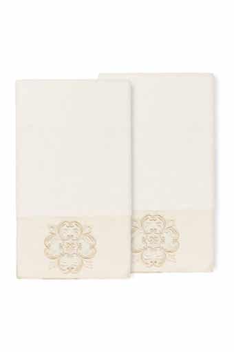 Alyssa Embellished Bath Towel - Set of 2 - Cream