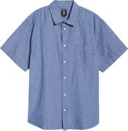 Vans Lawson Short Sleeve Cotton 
Linen Button-Up Shirt
