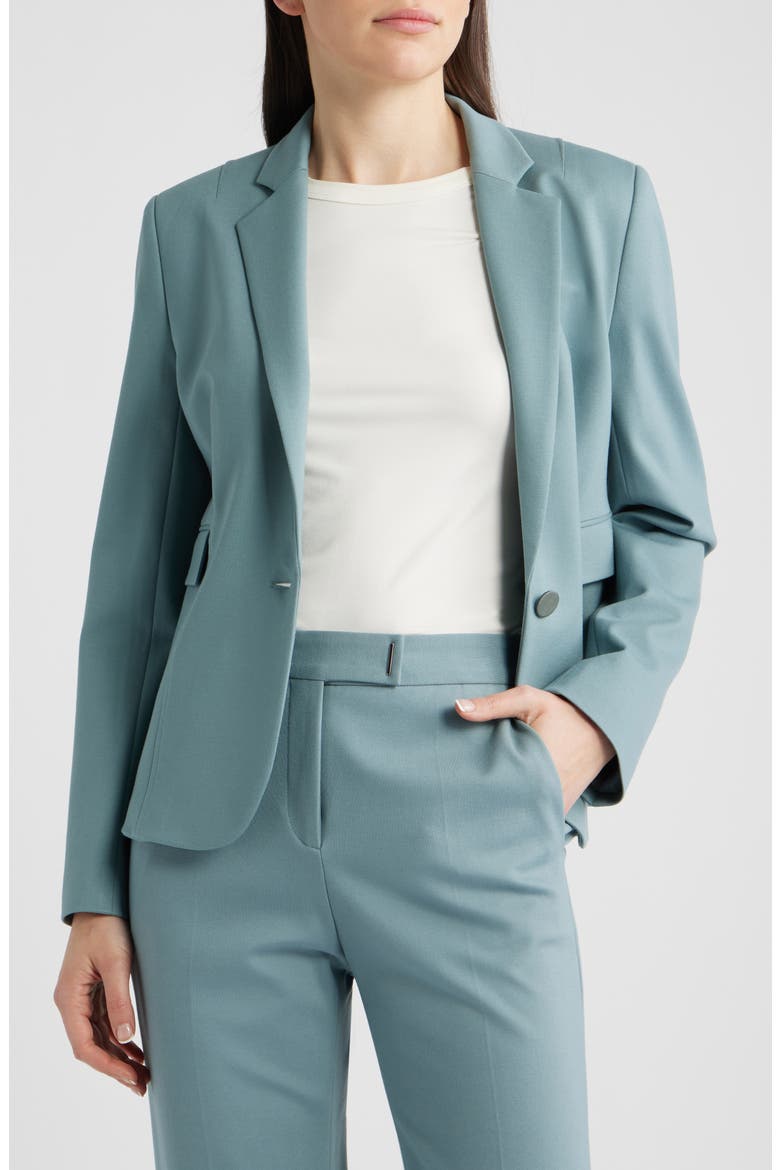 Jia Water Repellent Blazer, Alternate, color, REEF