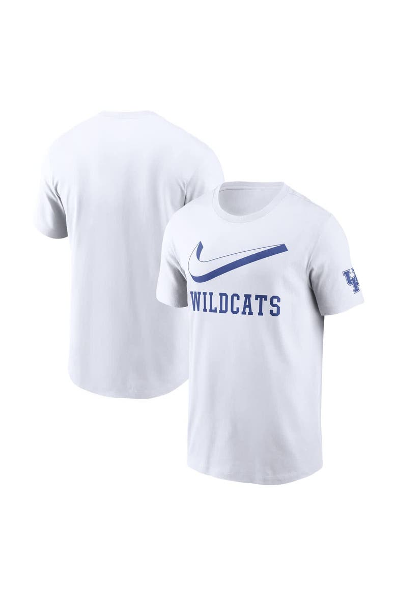 Men's Nike White Kentucky Wildcats Primetime 2-Hit Swoosh T-Shirt, Main, color, White