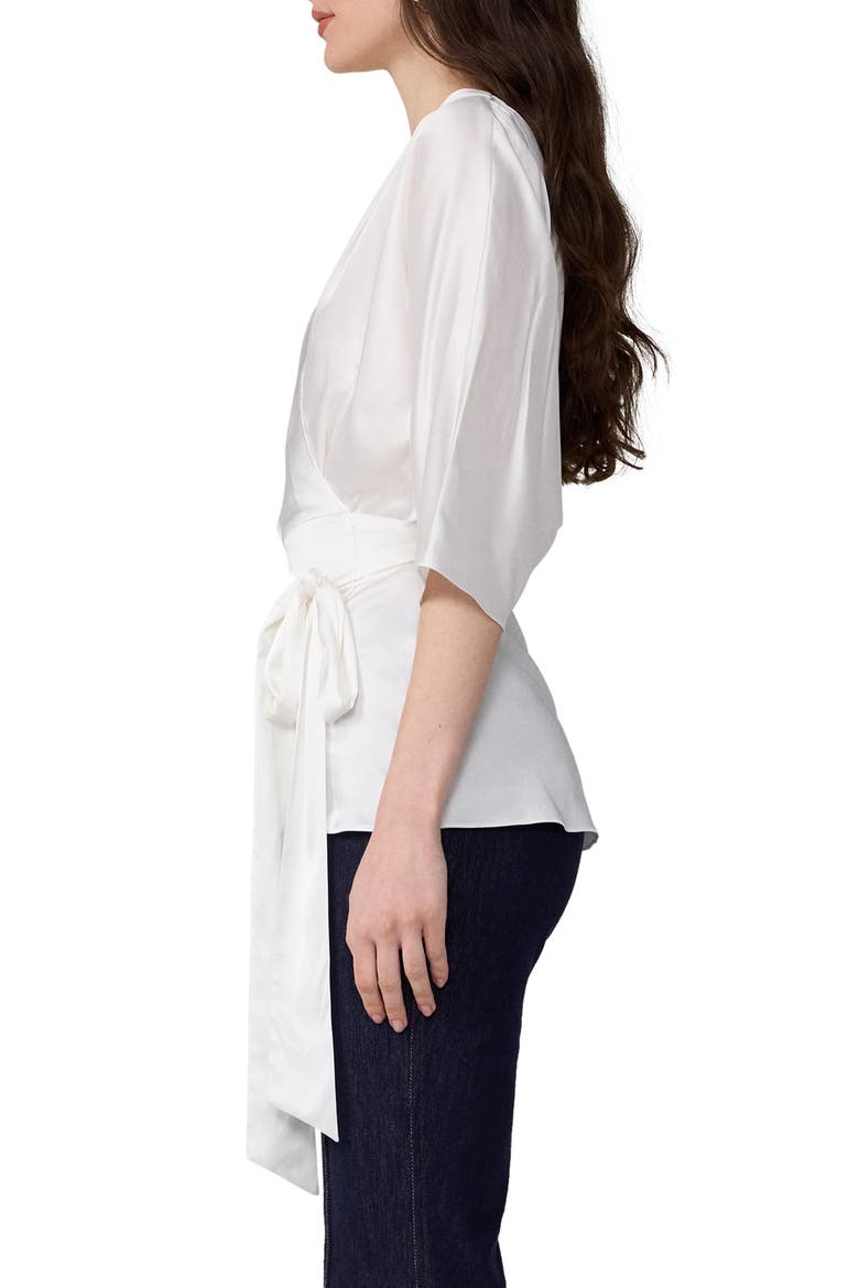 Amara Wrap Top, Alternate, color, WHITE