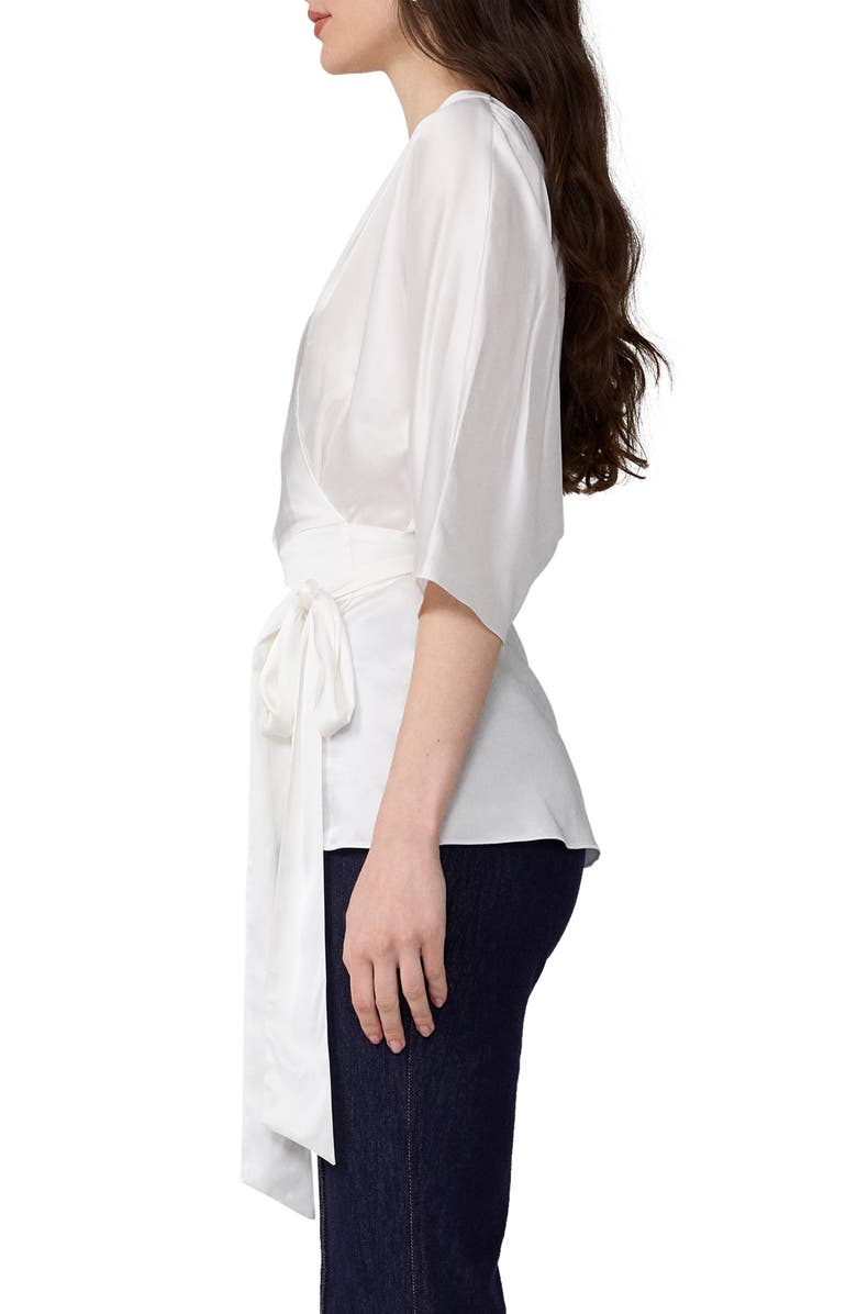Diane von Furstenberg Amara Wrap Top, Alternate, color, White