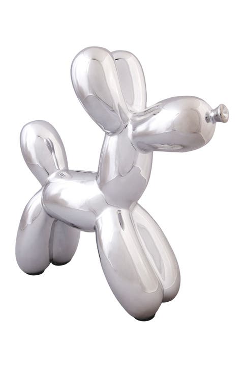 Silver Balloon Dog Bank