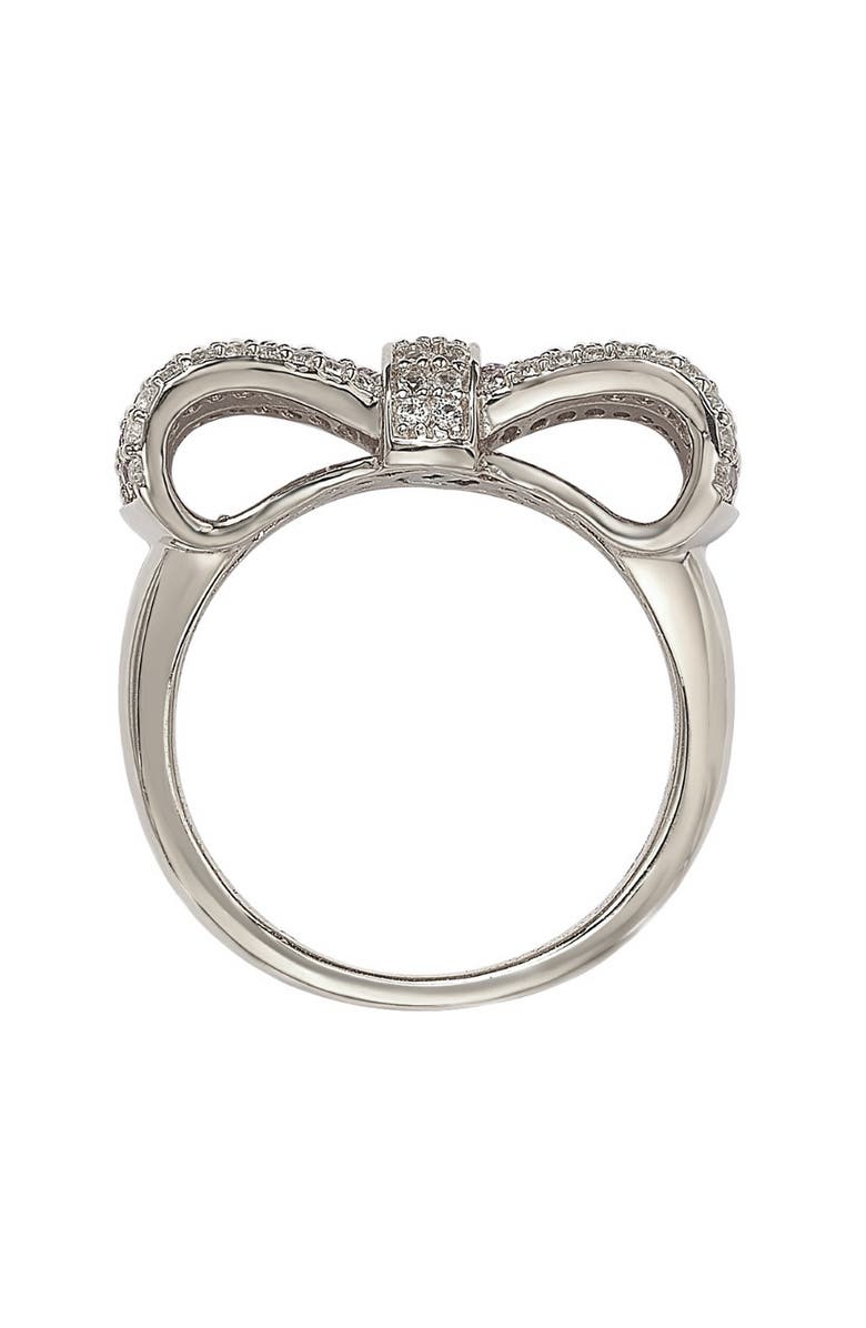SUZY LEVIAN Sterling Silver & Pink Sapphire Bow Ring, Alternate, color, Pink