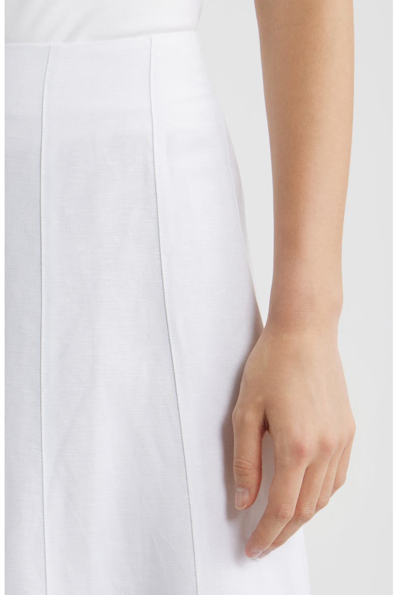 Panel A-Line Midi Skirt, Alternate, color, CRISP WHITE