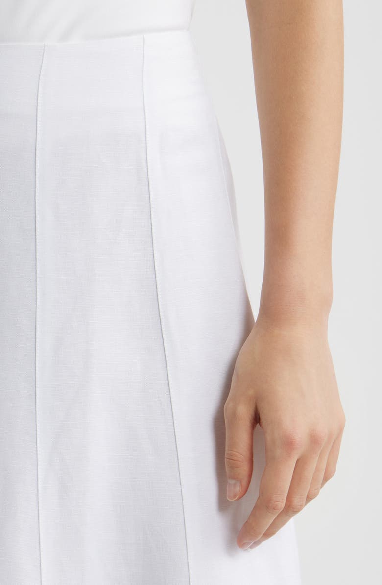 Anne Klein Panel A-Line Midi Skirt, Alternate, color, Crisp White