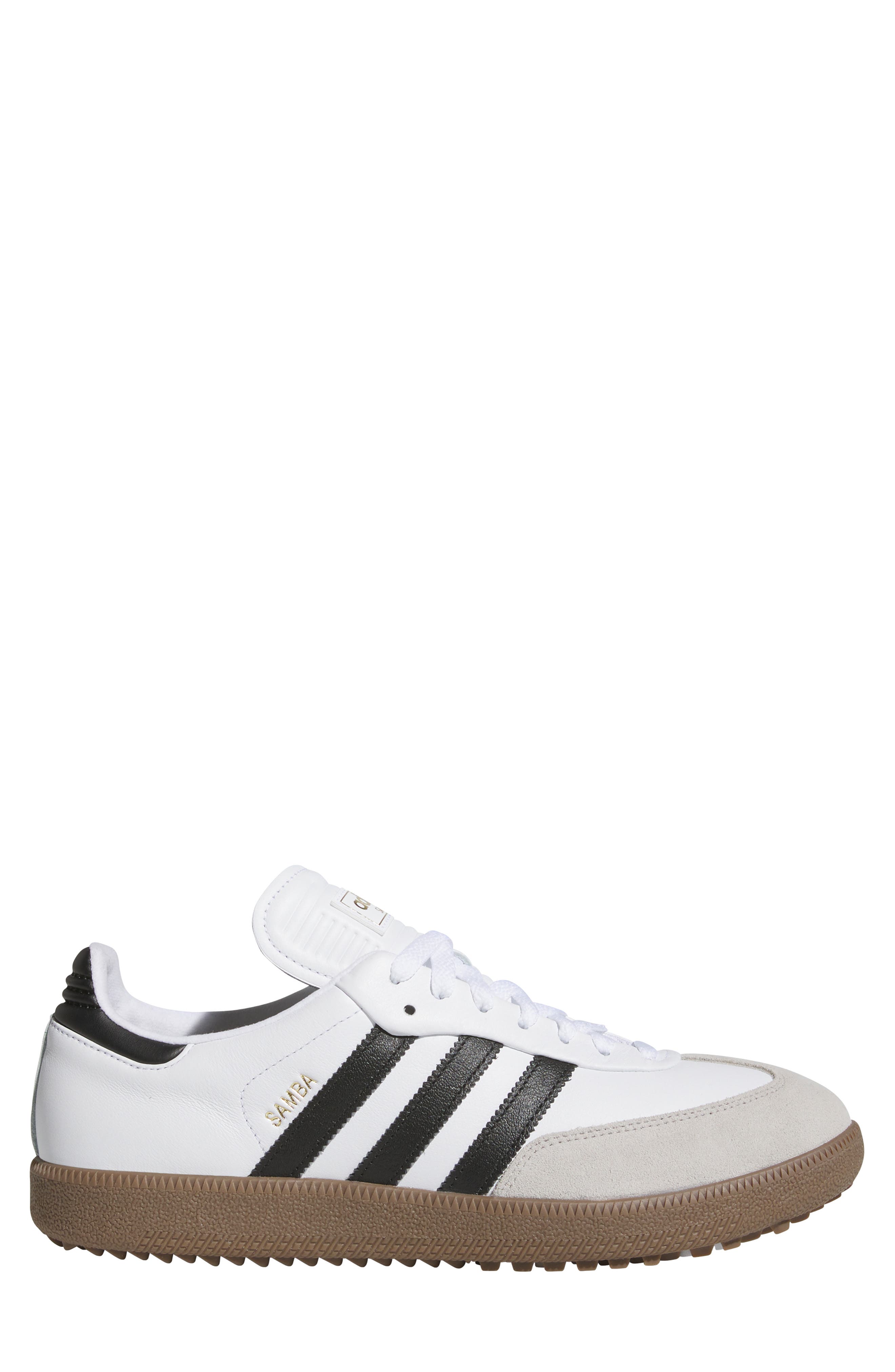 adidas Samba Lux Spikeless Golf Shoe, Alternate, color, Ftwwht/Cbl