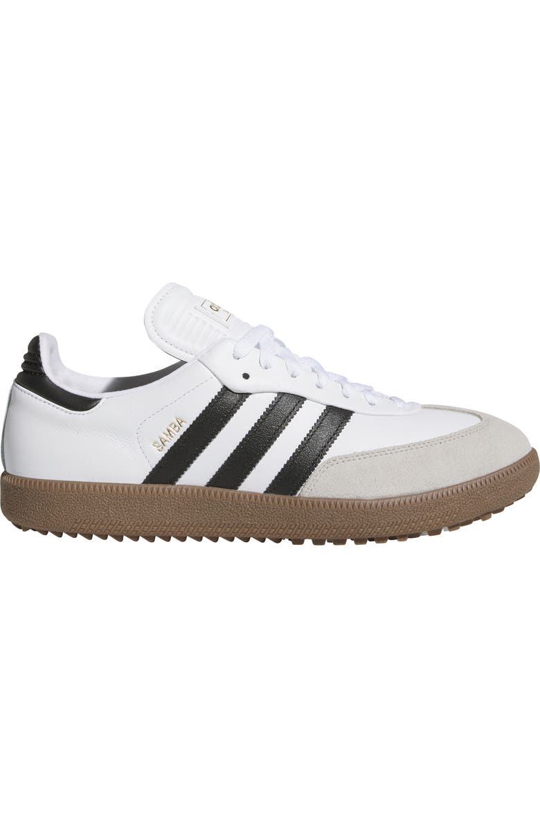 adidas Samba Lux Spikeless Golf Shoe, Alternate, color, Ftwwht/Cbl