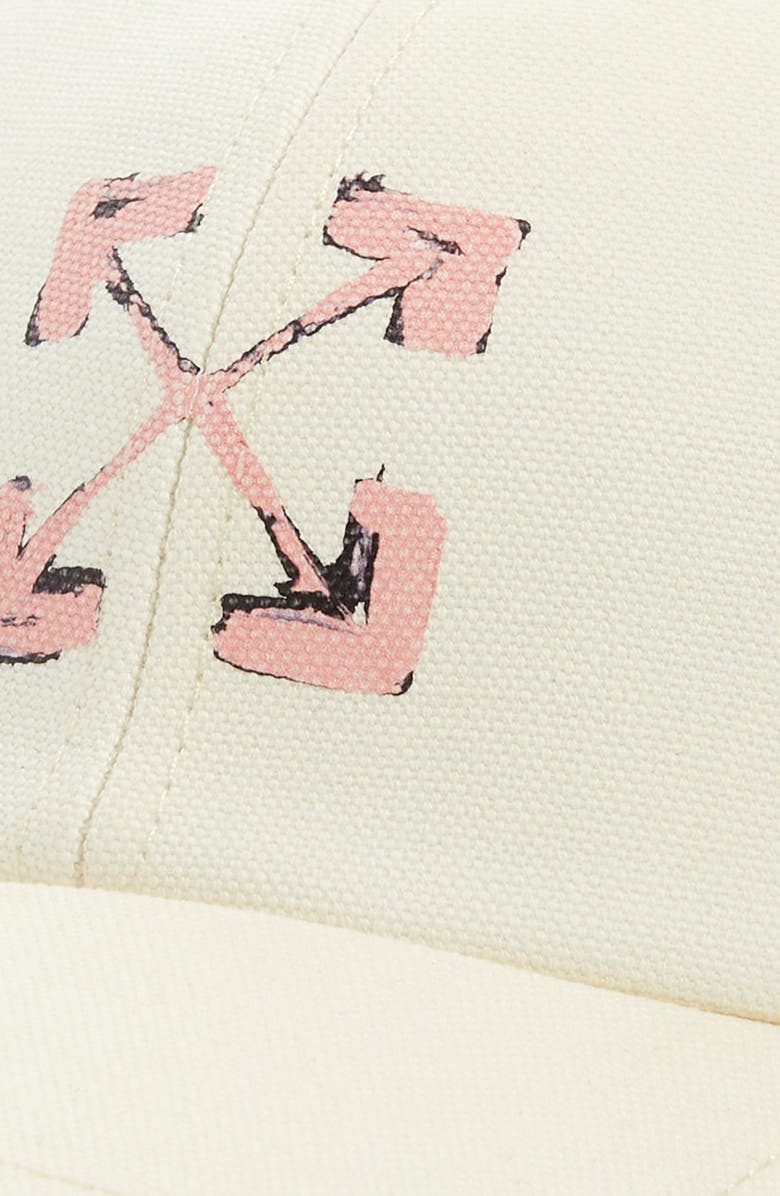 Off-White Painted Arrows Logo Cotton Baseball Cap, Alternate, color, 