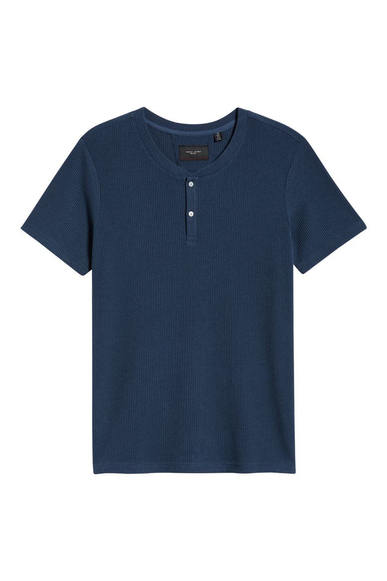 Ribbed Henley Pajama T-Shirt, Alternate, color, COLLEGE NAVY