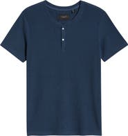 Daniel Buchler Ribbed Henley Pajama T-Shirt