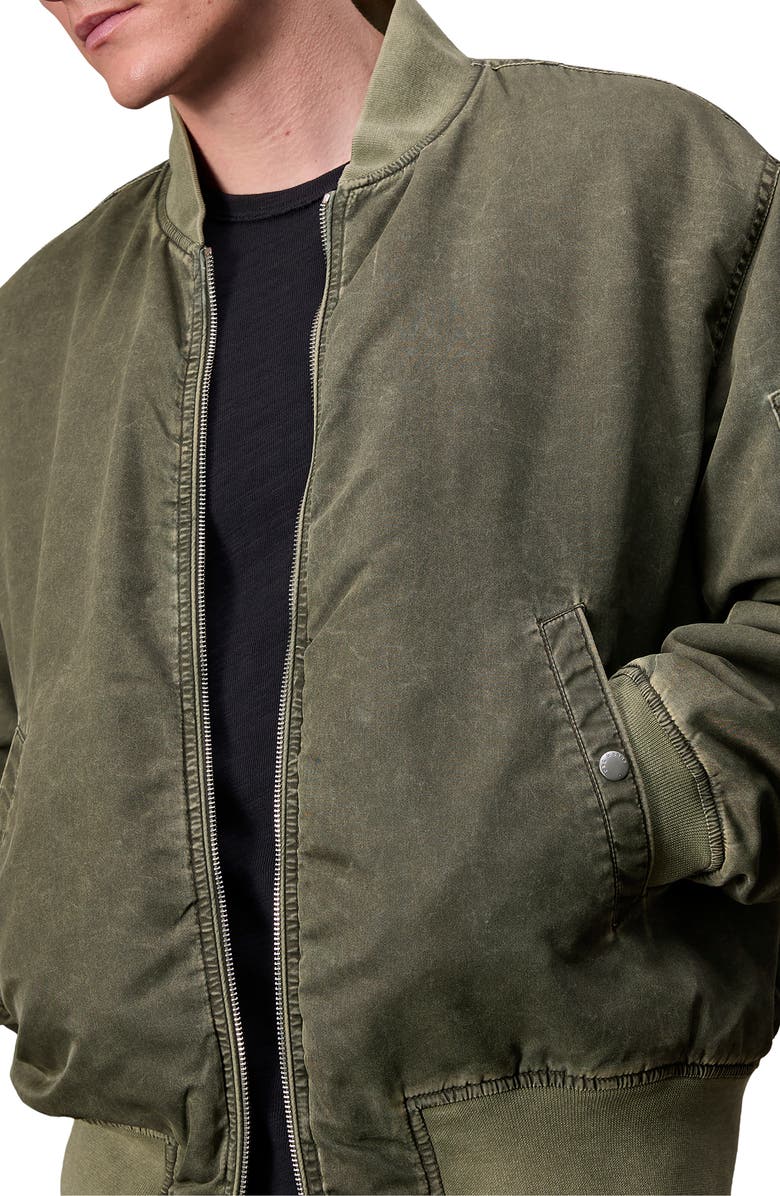 rag & bone Manston Nylon Bomber Jacket, Alternate, color, Army