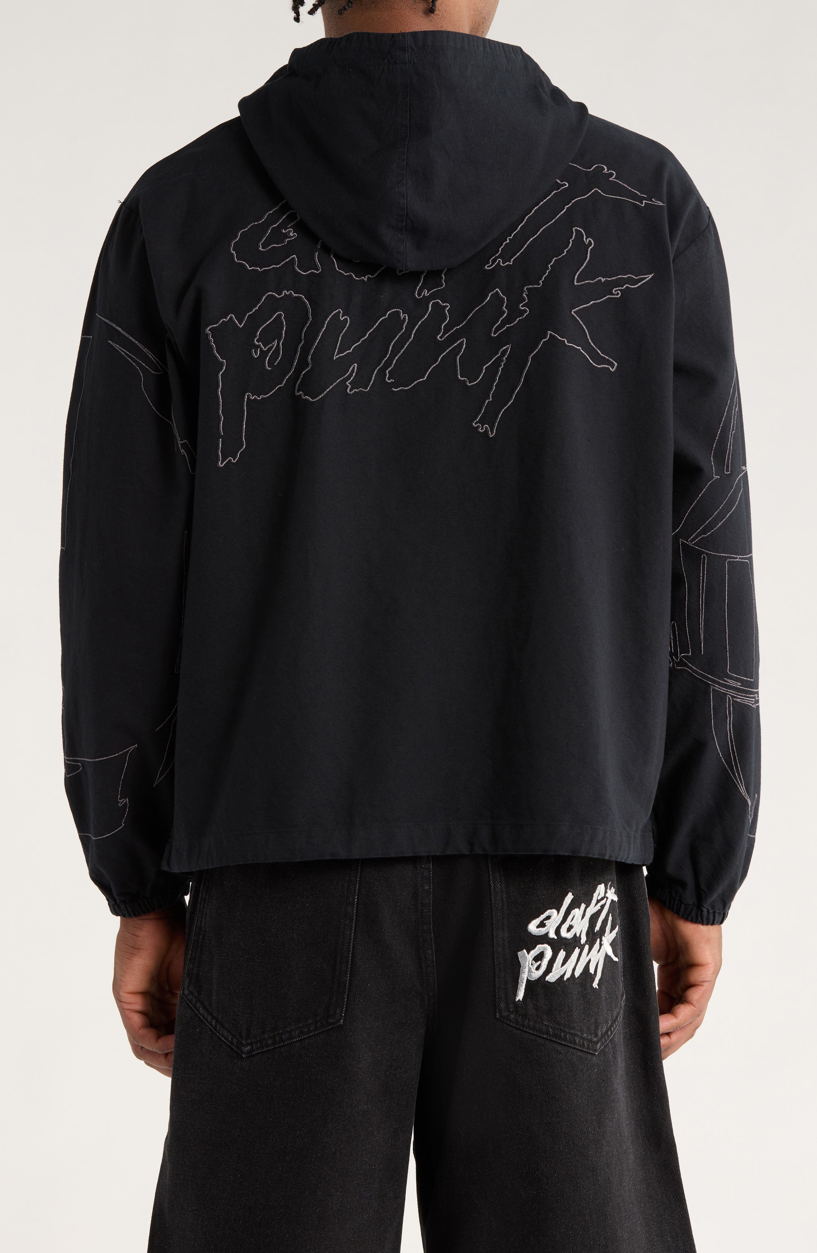 x Daft Punk Digital Zip Oxford Poncho Hoodie (Men) | Nordstrom