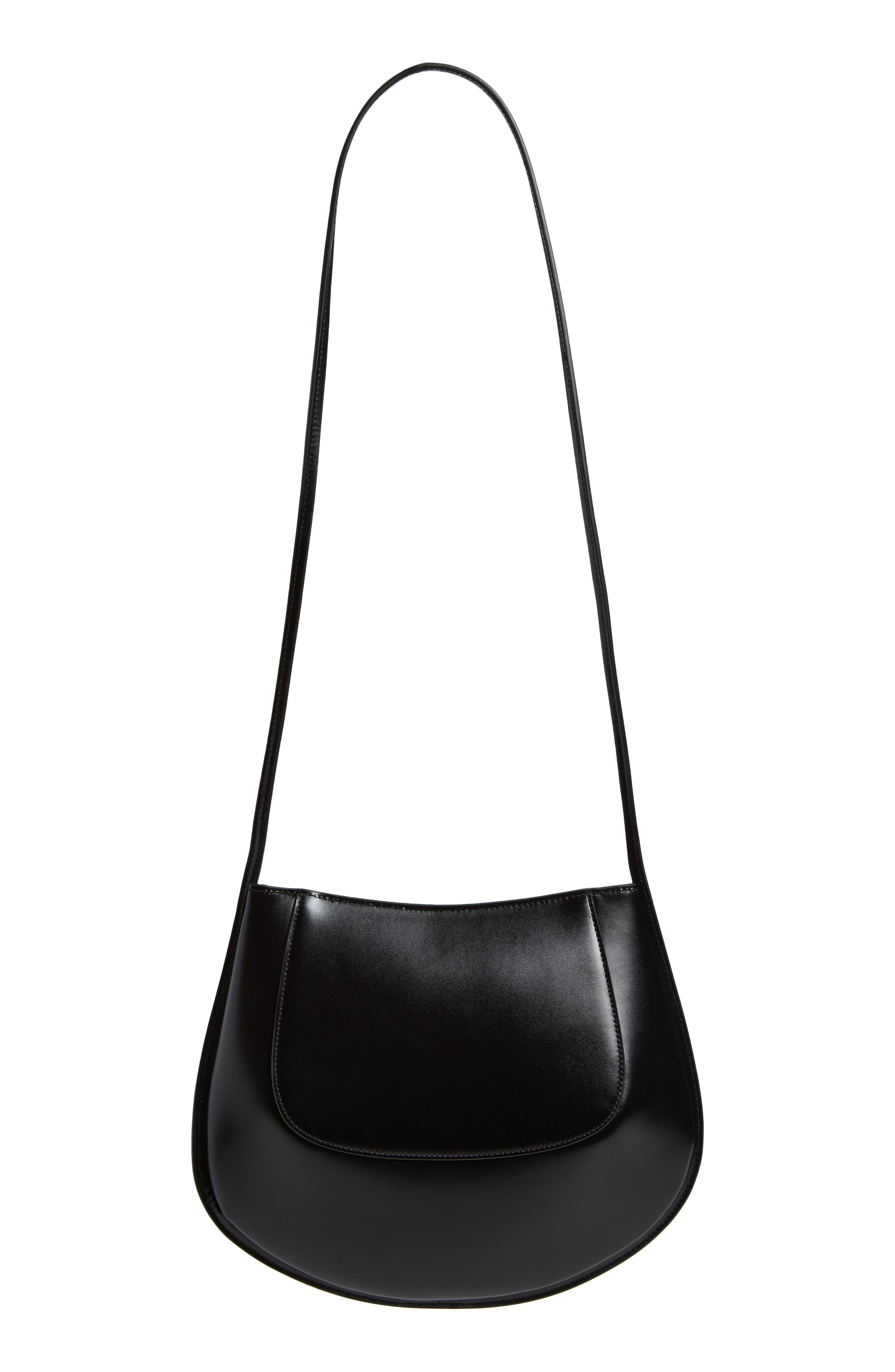 Jil Sander Crescent Calfskin Crossbody Bag, Alternate, color, 