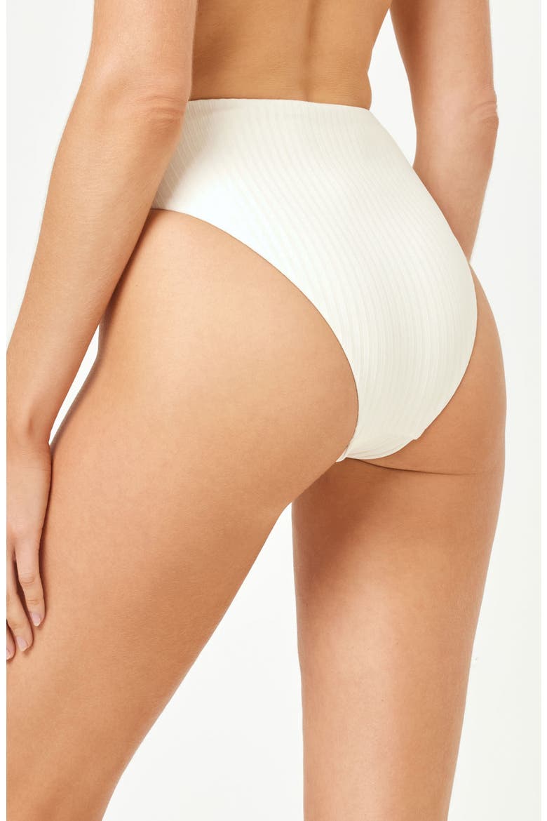 Savannah High Waist Bikini Bottoms, Alternate, color, CREAM