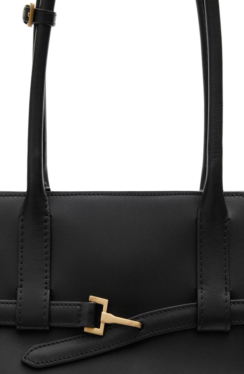 MANGO Leather Briefcase Bag, Alternate, color,