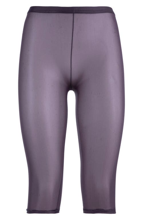 Lechery ® Lustrous Sheer Capri Tights In Black