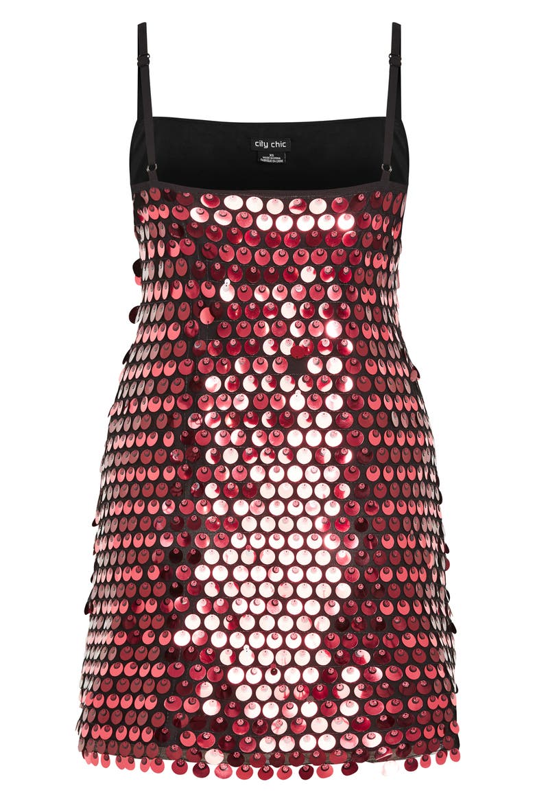 Disco Sequin Minidress, Alternate, color, PINK
