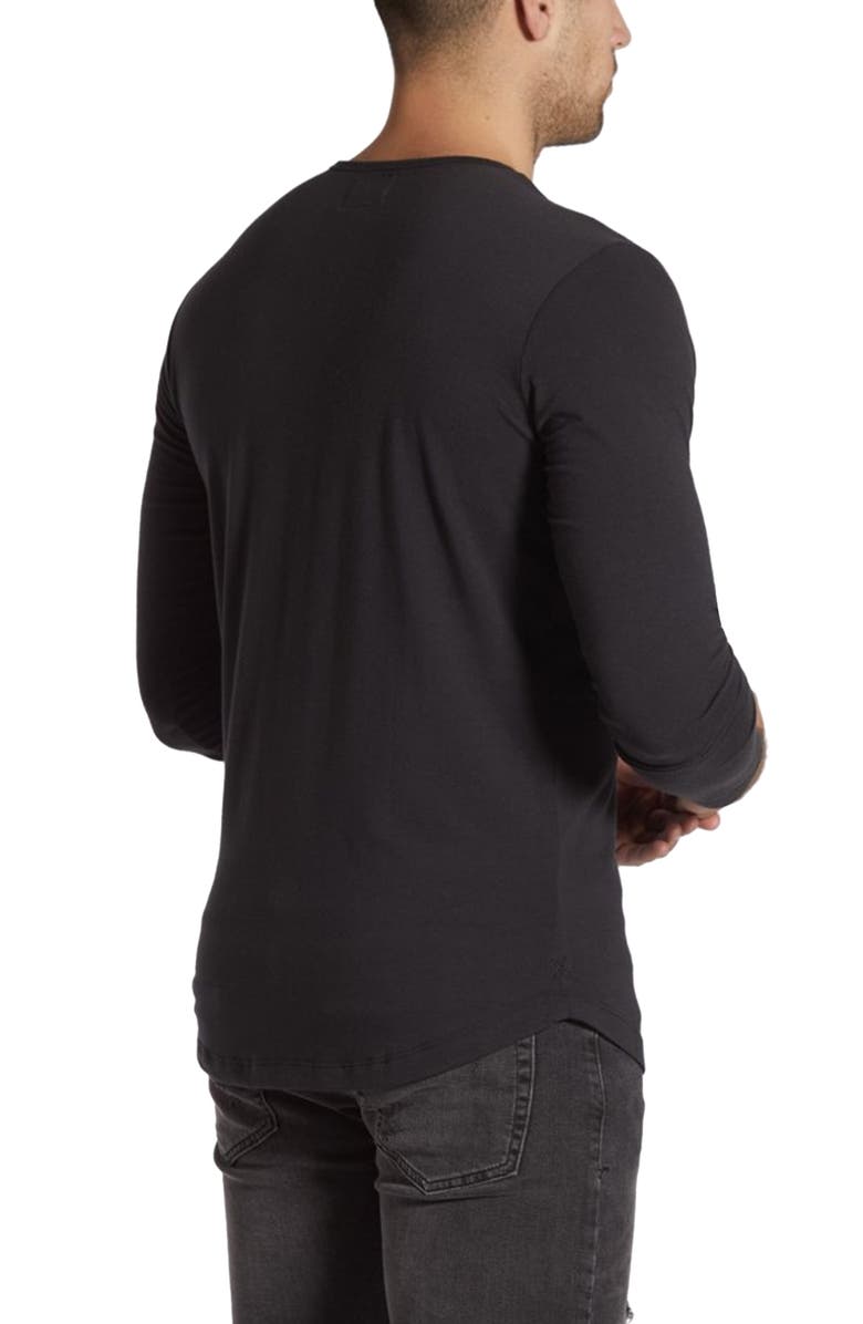 Cuts AO Curved Hem Long Sleeve Henley, Alternate, color, 